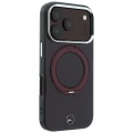 Etui Mercedes Ring Stand Iconic Logo MagSafe na iPhone 18 Pro / 17 Pro - burgundowe
