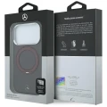 Etui Mercedes Ring Stand Iconic Logo MagSafe na iPhone 18 Pro / 17 Pro - burgundowe