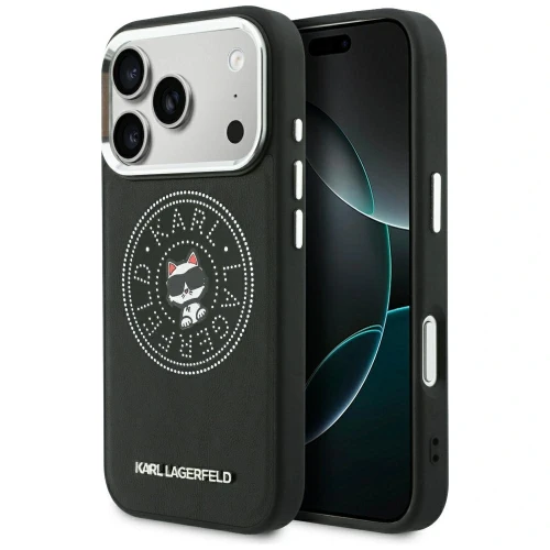Etui Karl Lagerfeld Point & Choupette Sketch MagSafe na iPhone 18 Pro / 17 Pro - czarne