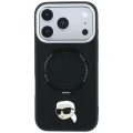 Etui Karl Lagerfeld with Ring Stand 360 Karl Head Pin MagSafe na iPhone 18 Pro Max / 17 Pro Max - czarne