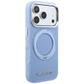 Etui Karl Lagerfeld Ring Stand 360 Saffiano Classic Logo MagSafe na iPhone 18 Pro / 17 Pro - jasnoniebieskie