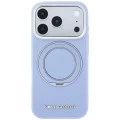 Etui Karl Lagerfeld Ring Stand 360 Saffiano Classic Logo MagSafe na iPhone 18 Pro Max / 17 Pro Max - jasnoniebieskie