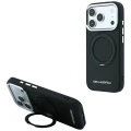 Etui Karl Lagerfeld Ring Stand 360 Saffiano Classic Logo MagSafe na iPhone 18 Pro Max / 17 Pro Max - czarne