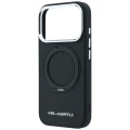Etui Karl Lagerfeld Ring Stand 360 Saffiano Classic Logo MagSafe na iPhone 18 Pro Max / 17 Pro Max - czarne