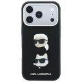 Etui Karl Lagerfeld Saffiano Karl&Choupette Heads Pins Strap Logo na iPhone 18 Pro / 17 Pro - czarne