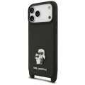 Etui Karl Lagerfeld Saffiano Karl&Choupette Metal Pin CBDY Strap na iPhone 18 Pro Max / 17 Pro Max - czarne