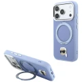 Etui Karl Lagerfeld with Ring Stand 360 Karl Head Pin MagSafe na iPhone 18 Pro Max / 17 Pro Max - jasnoniebieskie