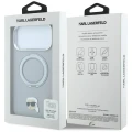 Etui Karl Lagerfeld with Ring Stand 360 Karl Head Pin MagSafe na iPhone 18 Pro Max / 17 Pro Max - szare