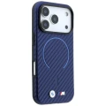 Etui BMW M Carbon Printed Ring MagSafe na iPhone 18 Pro / 17 Pro - granatowe