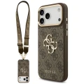 Etui Guess 4G Big 4G Classic Logo Big Strap Metal Buttons na iPhone 18 Pro / 17 Pro - brązowe