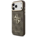 Etui Guess 4G Big 4G Classic Logo Big Strap Metal Buttons na iPhone 18 Pro / 17 Pro - brązowe