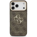 Etui Guess 4G Big 4G Classic Logo Big Strap Metal Buttons na iPhone 18 Pro / 17 Pro - brązowe