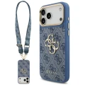 Etui Guess 4G Big 4G Classic Logo Big Strap Metal Buttons na iPhone 18 Pro Max / 17 Pro Max - niebieskie