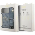 Etui Guess 4G Big 4G Classic Logo Big Strap Metal Buttons na iPhone 18 Pro Max / 17 Pro Max - niebieskie