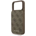 Etui Guess 4G Cardslots & Magnetic Closure Crossbody na iPhone 18 Pro / 17 Pro - brązowe