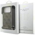 Etui Guess 4G Cardslots & Magnetic Closure Crossbody na iPhone 18 Pro Max / 17 Pro Max - brązowe