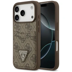 Etui Guess 4G nauble Card Triange na iPhone 18 Pro / 17 Pro - brązowe