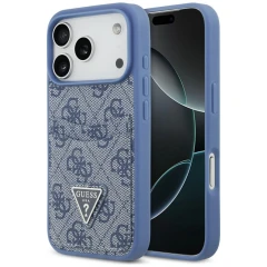 Etui Guess 4G nauble Card Triange na iPhone 18 Pro / 17 Pro - niebieskie