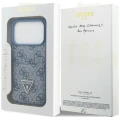 Etui Guess 4G nauble Card Triange na iPhone 18 Pro / 17 Pro - niebieskie