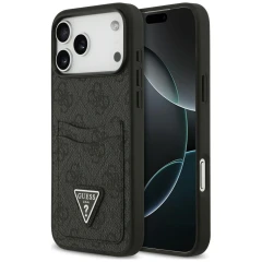 Etui Guess 4G nauble Card Triange na iPhone 18 Pro Max / 17 Pro Max - czarne
