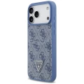 Etui Guess 4G nauble Card Triange na iPhone 18 Pro Max / 17 Pro Max - niebieskie