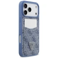 Etui Guess 4G nauble Card Triange na iPhone 18 Pro Max / 17 Pro Max - niebieskie