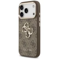 Etui Guess 4G Strap 4G Classic Logo Metal Trims na iPhone 18 Pro / 17 Pro-  brązowe