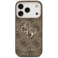 Etui Guess 4G Strap 4G Classic Logo Metal Trims na iPhone 18 Pro / 17 Pro-  brązowe