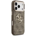Etui Guess 4G Strap 4G Classic Logo Metal Trims na iPhone 18 Pro / 17 Pro-  brązowe