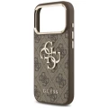 Etui Guess 4G Strap 4G Classic Logo Metal Trims na iPhone 18 Pro / 17 Pro-  brązowe