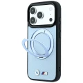 Etui BMW Kevlar Ring Stand 360 MagSafe na iPhone 18 Pro / 17 Pro - niebieskie