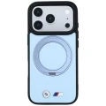 Etui BMW Kevlar Ring Stand 360 MagSafe na iPhone 18 Pro / 17 Pro - niebieskie