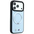Etui BMW Kevlar Ring Stand 360 MagSafe na iPhone 18 Pro Max / 17 Pro Max - niebieskie