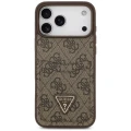 Etui Guess 4G nauble Card Triangle na iPhone 18 Pro Max / 17 Pro Max - brązowe