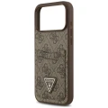 Etui Guess 4G nauble Card Triangle na iPhone 18 Pro Max / 17 Pro Max - brązowe