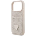 Etui Guess 4G nauble Card Triangle na iPhone 18 Pro Max / 17 Pro Max - różowe
