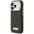 Etui Guess 4G Logo Plate MagSafe na iPhone 18 Pro Max / 17 Pro Max - czarne