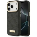 Etui Guess 4G Logo Plate MagSafe na iPhone 18 Pro / 17 Pro - czarne