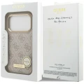 Etui Guess 4G Logo Plate MagSafe na iPhone 18 Pro / 17 Pro -różowe