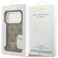 Etui Guess 4G PU Triangle Logo & Stand Camera Magsafe na iPhone 18 Pro / 17 Pro - brązowe