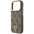 Etui Guess 4G PU Triangle Logo & Stand Camera Magsafe na iPhone 18 Pro Max / 17 Pro Max - brązowe