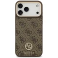 Etui Guess 4G Strass Logo MagSafe na iPhone 18 Pro Max / 17 Pro Max - brązowe