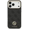 Etui Guess 4G Strass Logo MagSafe na iPhone 18 Pro Max / 17 Pro Max - czarne
