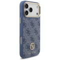 Etui Guess 4G Strass Logo MagSafe na iPhone 18 Pro Max / 17 Pro Max - niebieskie