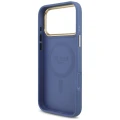 Etui Guess 4G Strass Logo MagSafe na iPhone 18 Pro Max / 17 Pro Max - niebieskie