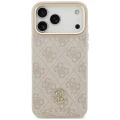 Etui Guess 4G Strass Logo MagSafe na iPhone 18 Pro Max / 17 Pro Max - różowe