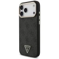 Etui Guess 4G Triangle Logo MagSafe na iPhone 18 Pro Max / 17 Pro Max czarny - złote
