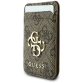 Etui Guess 4G z portfelem Magsafe na iPhone 18 Pro / 17 Pro - brązowe