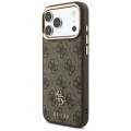 Etui Guess 4G z portfelem Magsafe na iPhone 18 Pro Max / 17 Pro Max - brązowe