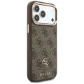 Etui Guess 4G z portfelem Magsafe na iPhone 18 Pro Max / 17 Pro Max - brązowe